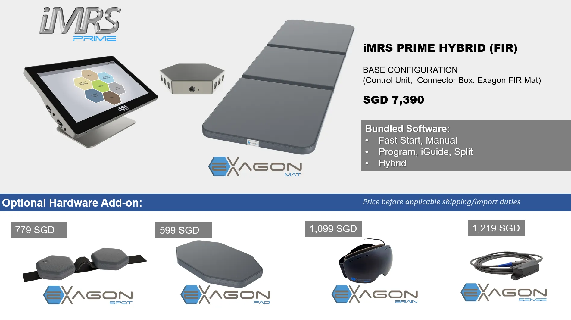 iMRS Prime Singapore Pricing